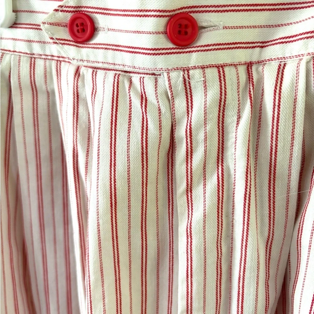 Vintage striped A-Line Midi Skirt